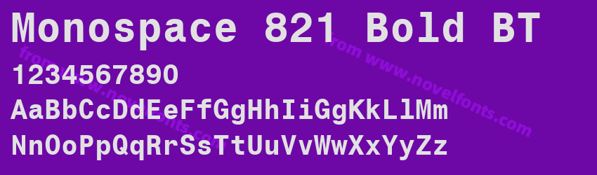 Monospace 821 Bold BTPreview