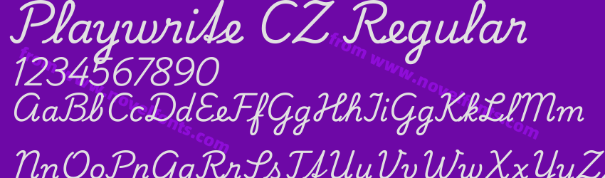 Playwrite CZ RegularPreview Playwrite CZ RegularPreview