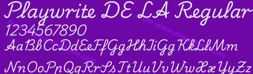 Playwrite DE LA RegularPreview Playwrite DE LA RegularPreview