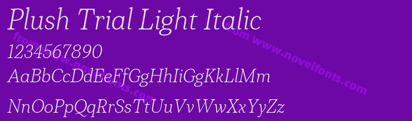 Plush Trial Light ItalicPreview Plush Trial Light ItalicPreview