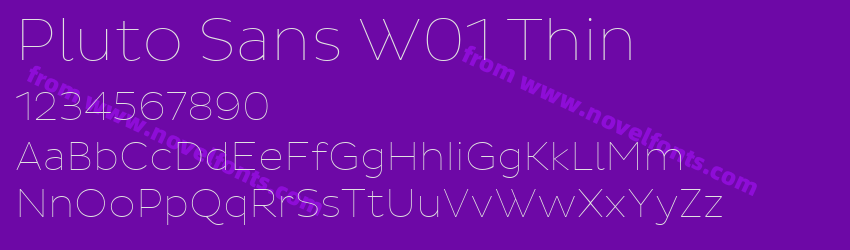 Pluto Sans W01 ThinPreview Pluto Sans W01 ThinPreview