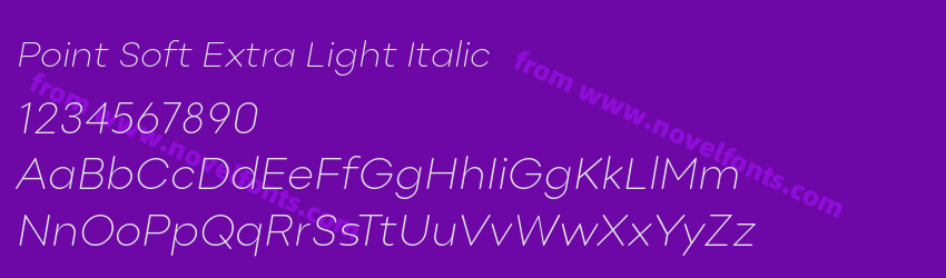 Point Soft Extra Light ItalicPreview Point Soft Extra Light ItalicPreview