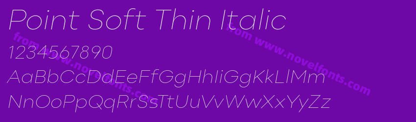 Point Soft Thin ItalicPreview Point Soft Thin ItalicPreview