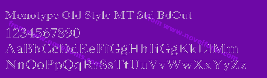 Monotype Old Style MT Std BdOutPreview