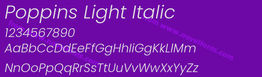 Poppins Light ItalicPreview Poppins Light ItalicPreview