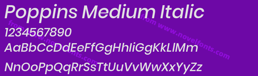 Poppins Medium ItalicPreview Poppins Medium ItalicPreview
