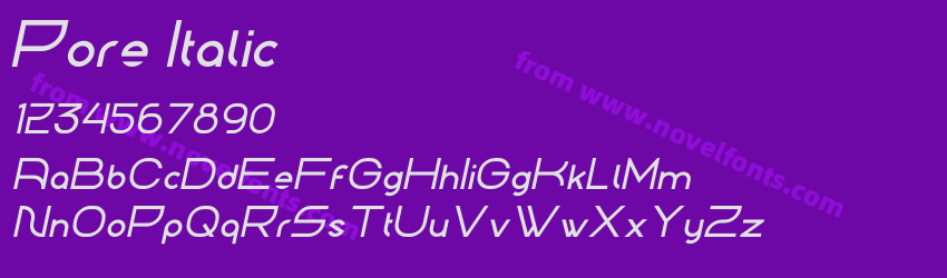 Pore ItalicPreview Pore ItalicPreview