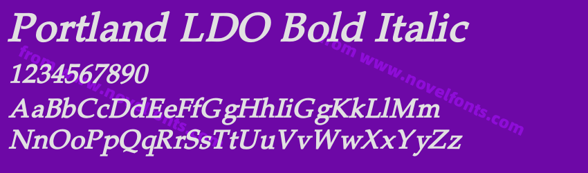 Portland LDO Bold ItalicPreview Portland LDO Bold ItalicPreview