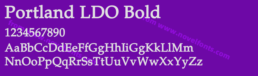 Portland LDO BoldPreview Portland LDO BoldPreview