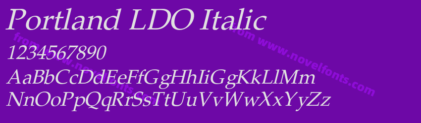 Portland LDO ItalicPreview Portland LDO ItalicPreview