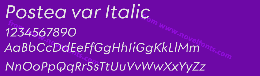 Postea var ItalicPreview Postea var ItalicPreview