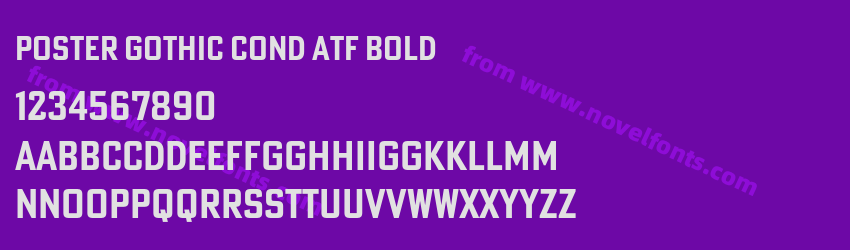 Poster Gothic Cond ATF BoldPreview Poster Gothic Cond ATF BoldPreview