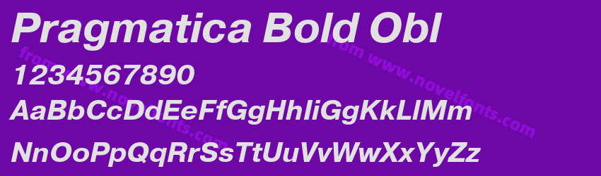 Pragmatica Bold OblPreview Pragmatica Bold OblPreview