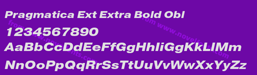 Pragmatica Ext Extra Bold OblPreview Pragmatica Ext Extra Bold OblPreview