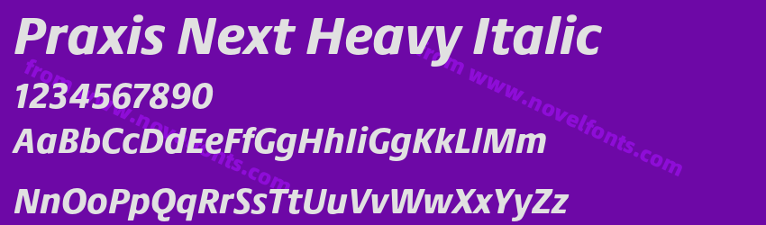 Praxis Next Heavy ItalicPreview Praxis Next Heavy ItalicPreview