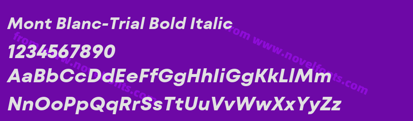 Mont Blanc-Trial Bold ItalicPreview