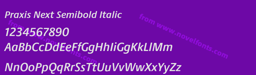 Praxis Next Semibold ItalicPreview Praxis Next Semibold ItalicPreview