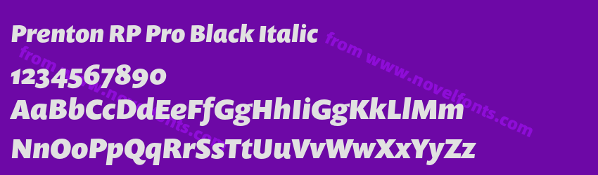Prenton RP Pro Black ItalicPreview Prenton RP Pro Black ItalicPreview
