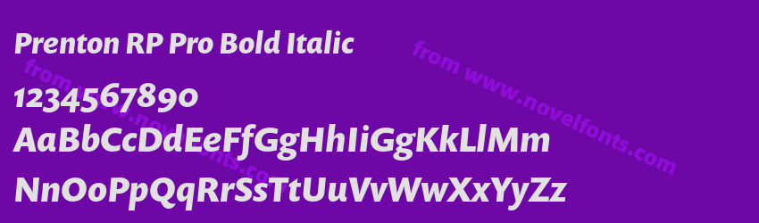 Prenton RP Pro Bold ItalicPreview Prenton RP Pro Bold ItalicPreview