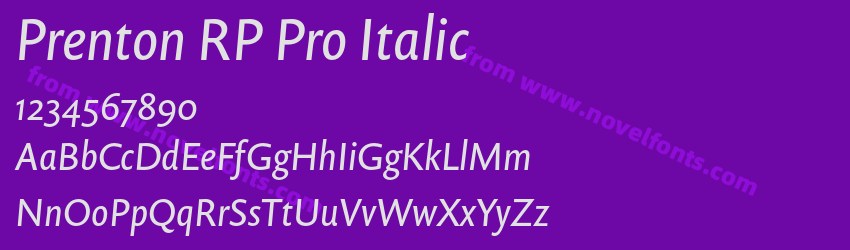 Prenton RP Pro ItalicPreview Prenton RP Pro ItalicPreview
