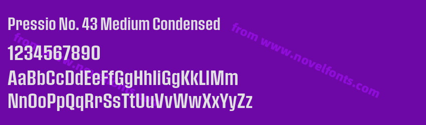 Pressio No. 43 Medium CondensedPreview Pressio No. 43 Medium CondensedPreview