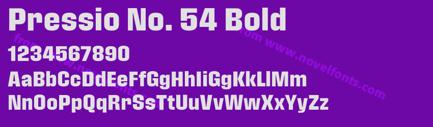 Pressio No. 54 BoldPreview Pressio No. 54 BoldPreview