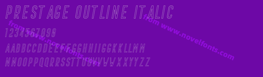 Prestage Outline ItalicPreview Prestage Outline ItalicPreview