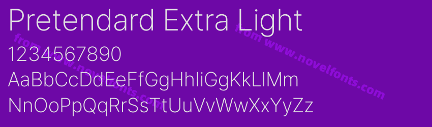 Pretendard Extra LightPreview Pretendard Extra LightPreview