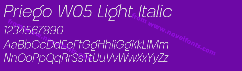 Priego W05 Light ItalicPreview Priego W05 Light ItalicPreview