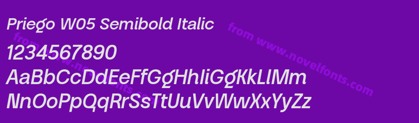 Priego W05 Semibold ItalicPreview Priego W05 Semibold ItalicPreview