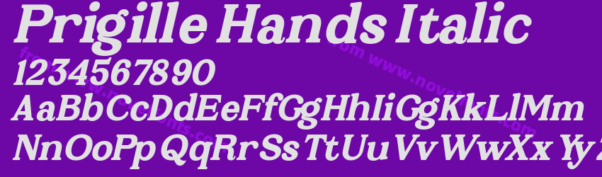 Prigille Hands ItalicPreview Prigille Hands ItalicPreview
