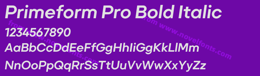 Primeform Pro Bold ItalicPreview Primeform Pro Bold ItalicPreview