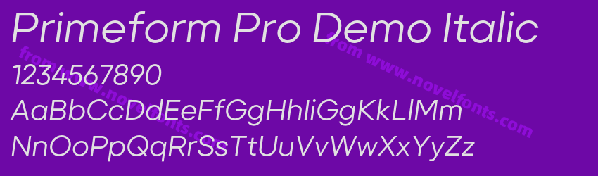 Primeform Pro Demo ItalicPreview Primeform Pro Demo ItalicPreview