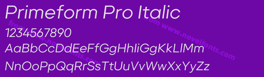 Primeform Pro ItalicPreview Primeform Pro ItalicPreview