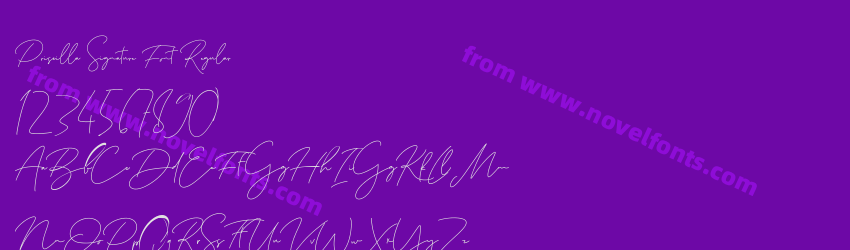 Priscilla Signature Font RegularPreview Priscilla Signature Font RegularPreview