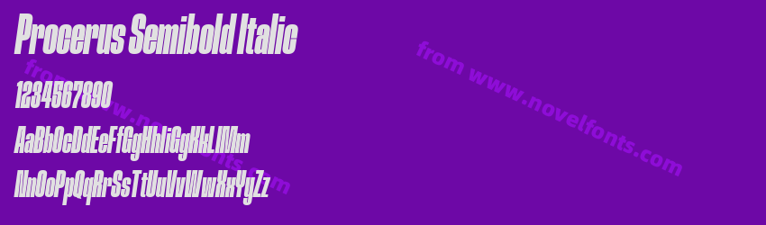Procerus Semibold ItalicPreview Procerus Semibold ItalicPreview