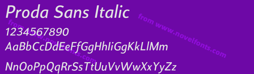 Proda Sans ItalicPreview Proda Sans ItalicPreview
