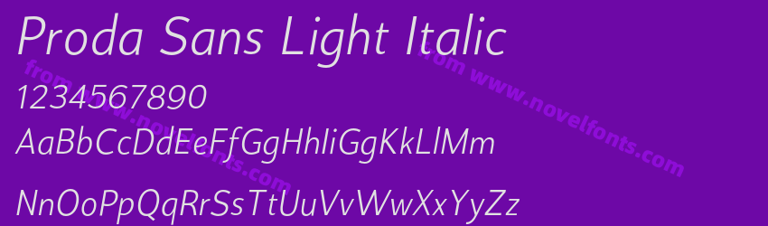 Proda Sans Light ItalicPreview Proda Sans Light ItalicPreview