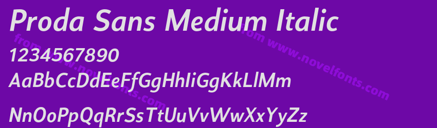 Proda Sans Medium ItalicPreview Proda Sans Medium ItalicPreview