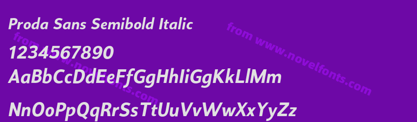Proda Sans Semibold ItalicPreview Proda Sans Semibold ItalicPreview