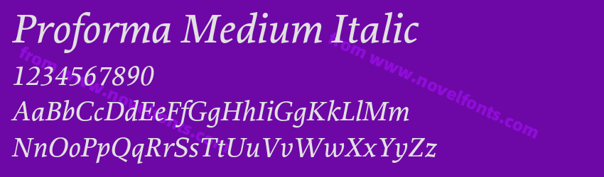 Proforma Medium ItalicPreview Proforma Medium ItalicPreview