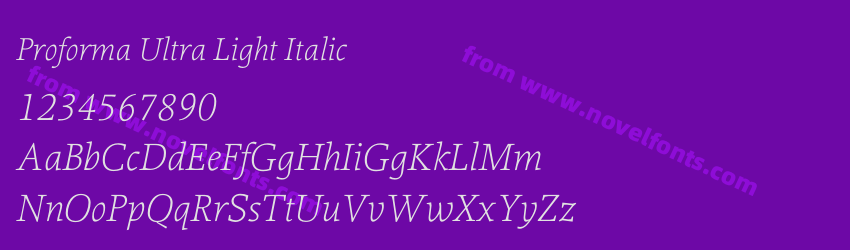Proforma Ultra Light ItalicPreview Proforma Ultra Light ItalicPreview