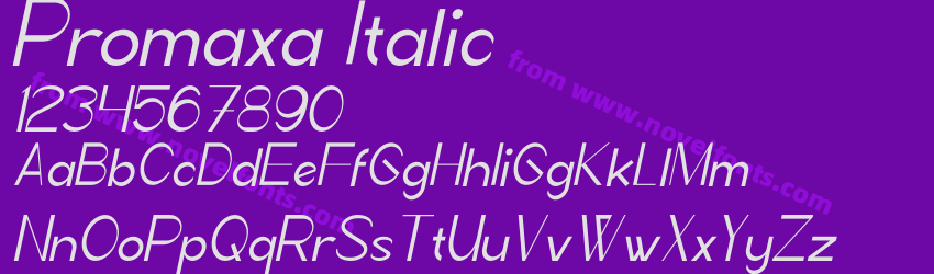 Promaxa ItalicPreview Promaxa ItalicPreview