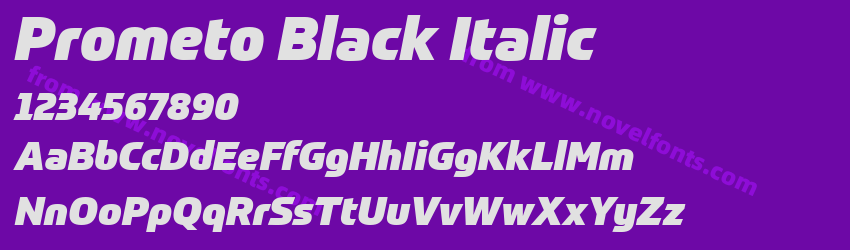 Prometo Black ItalicPreview Prometo Black ItalicPreview