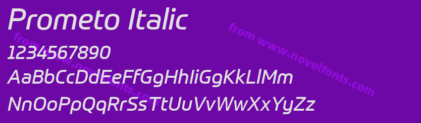 Prometo ItalicPreview Prometo ItalicPreview
