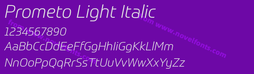 Prometo Light ItalicPreview Prometo Light ItalicPreview