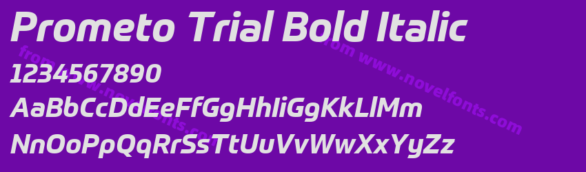 Prometo Trial Bold ItalicPreview Prometo Trial Bold ItalicPreview
