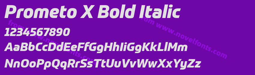 Prometo X Bold ItalicPreview Prometo X Bold ItalicPreview
