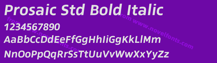 Prosaic Std Bold ItalicPreview Prosaic Std Bold ItalicPreview