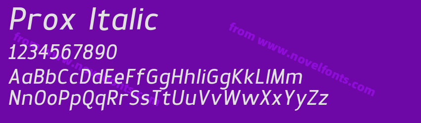 Prox ItalicPreview Prox ItalicPreview